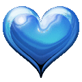 Сердечко голубое картинка смайлик