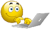 Компьютер Смайлик и ноутбук смайлики, картинки, фото, рисунки, gif анимации, аватары
