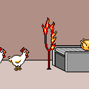 Петух, курочка, цыплята